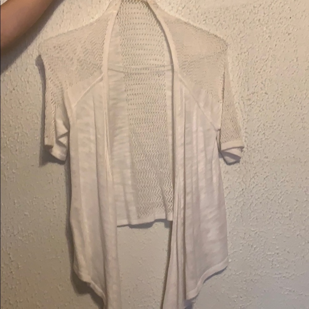 White cardigan